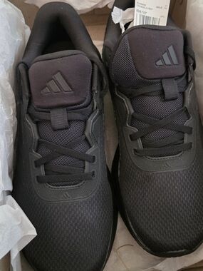 adidas Black Low-Top Mesh Athletic Sneakers